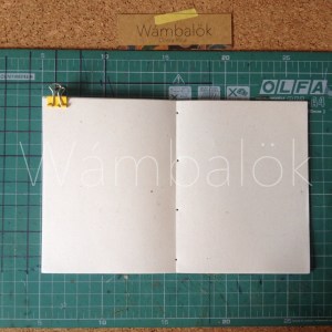 Páginas dobladas y con huequitos.